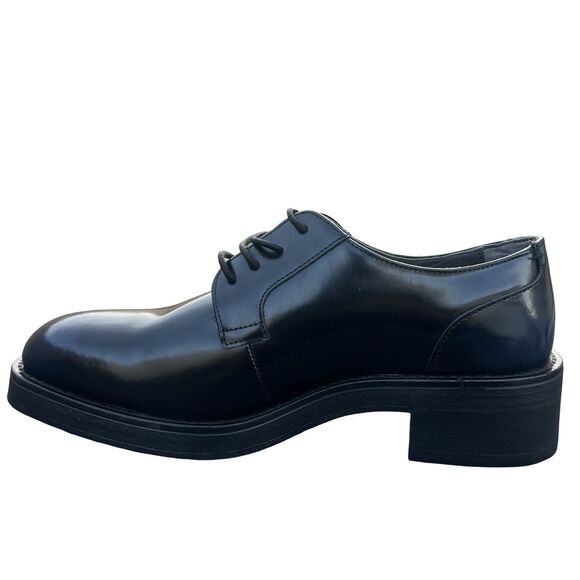 Zara Men\'s Derby Black Leather Dress Shoe Size US 9 UK 8 EUR 42 NWT main image 6